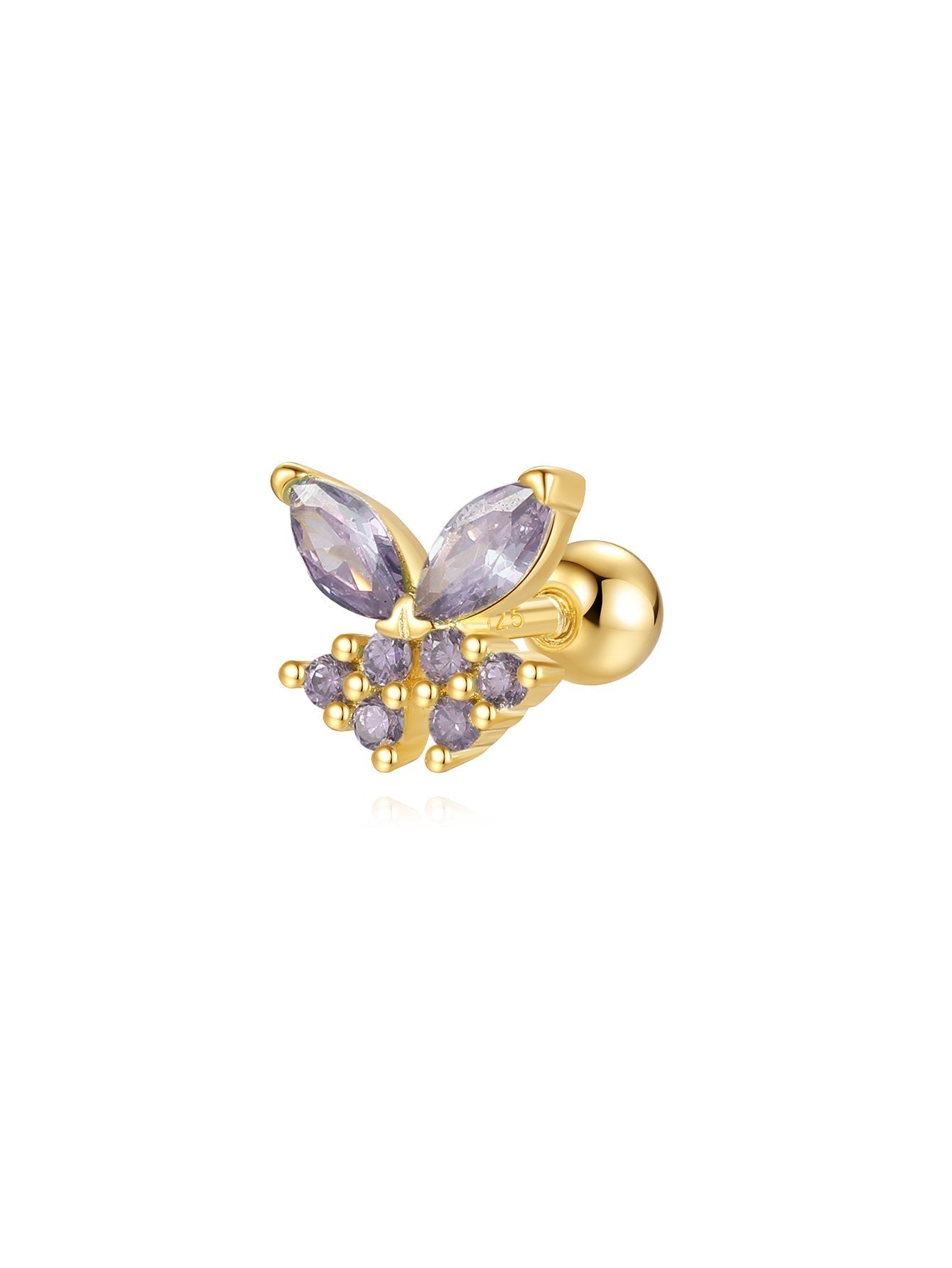 Isabela – Delicate gold earrings with a geometric shape.