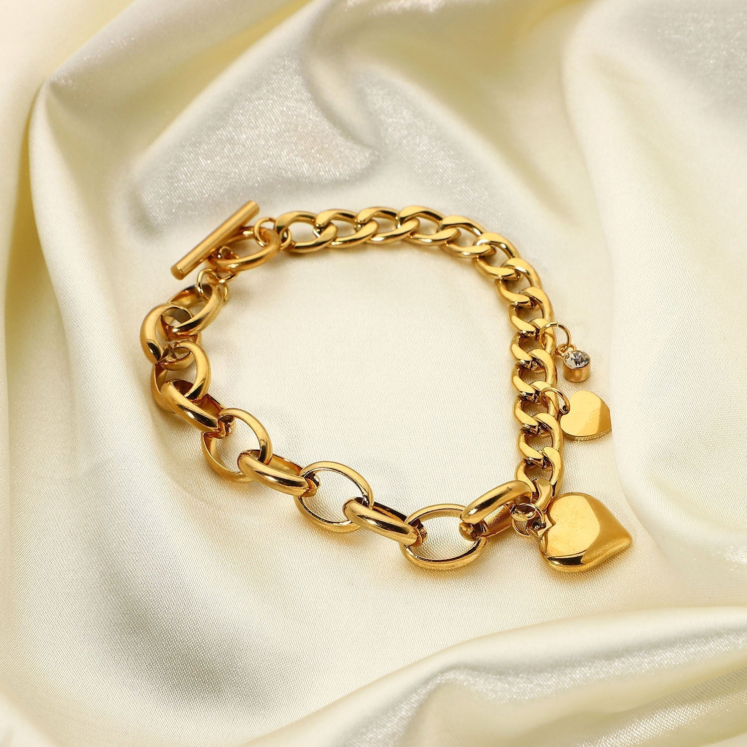 Francis – Bracciale in oro con maglie rotonde grandi.