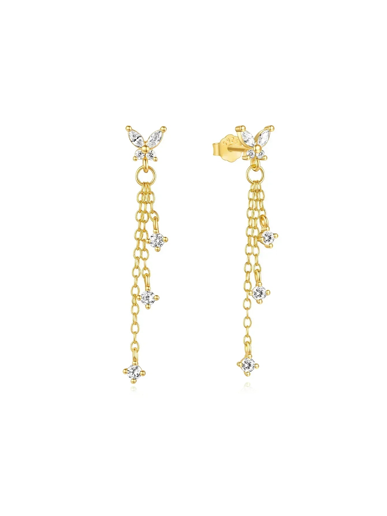 Carina – Gold earrings with a delicate shine.