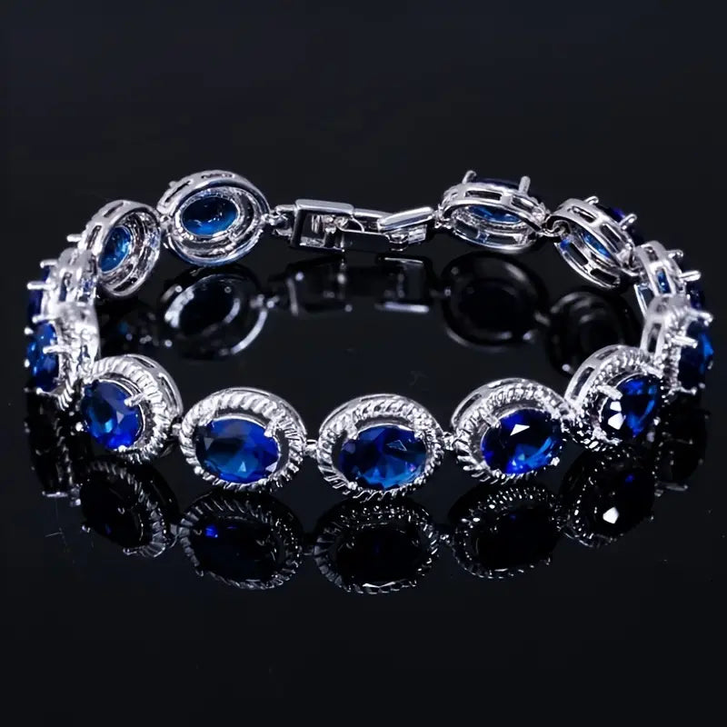Viktorie – Glamorous bracelet with sapphires.