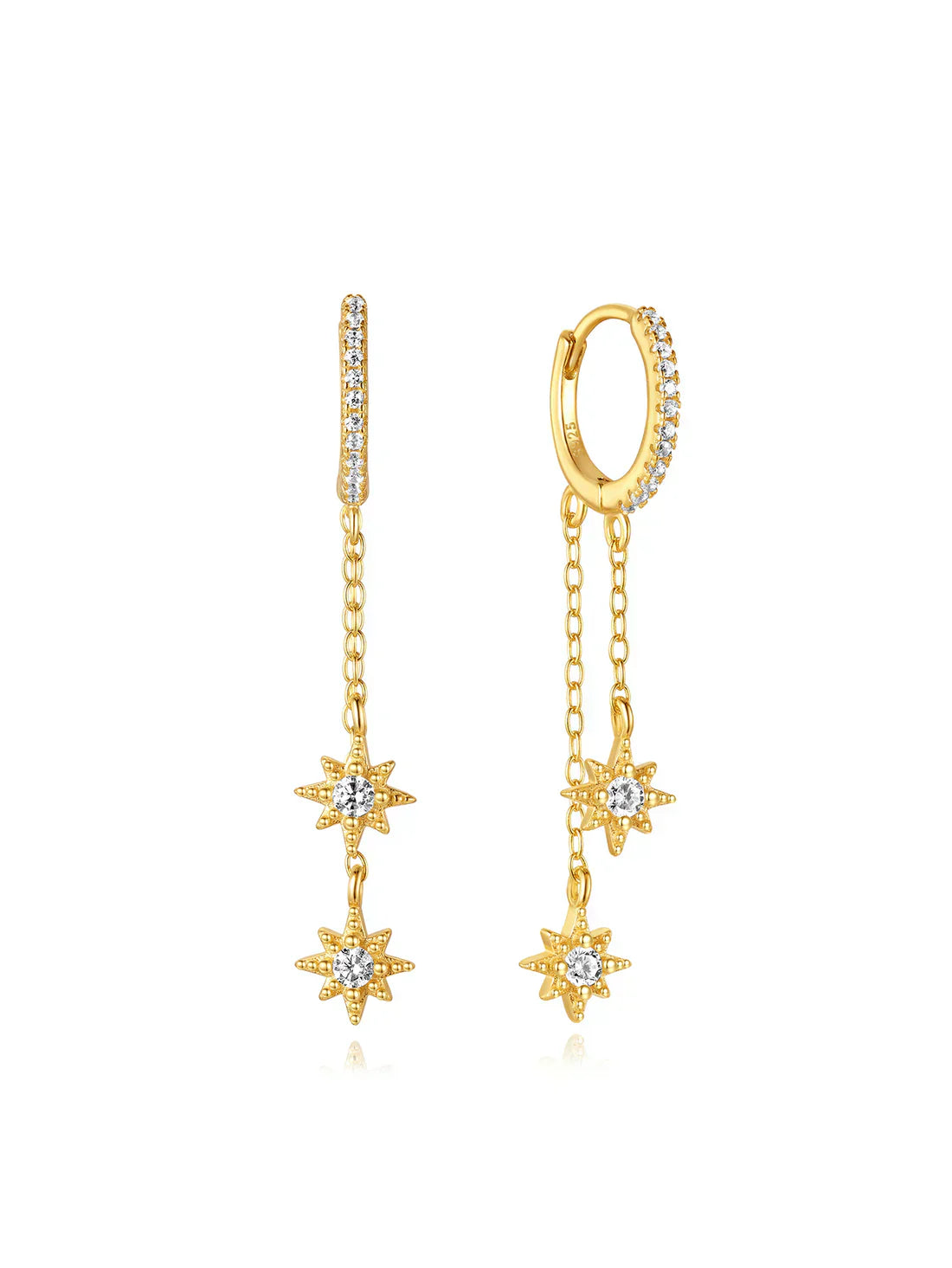 Pavlína – Delicati orecchini in oro dal look moderno.