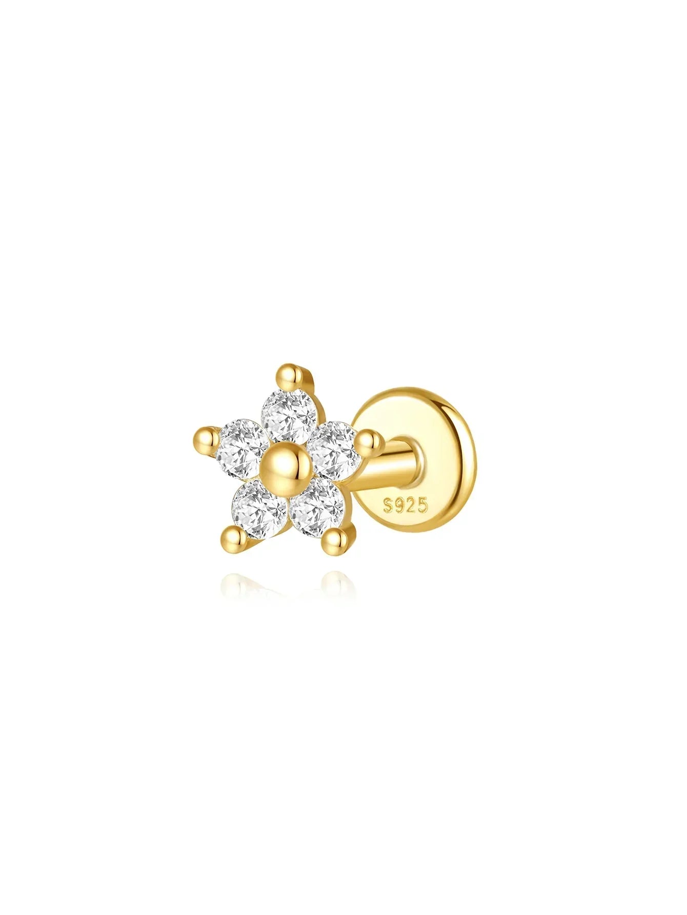 Eva-Marie – Delicate gold earrings with a flowing shape.