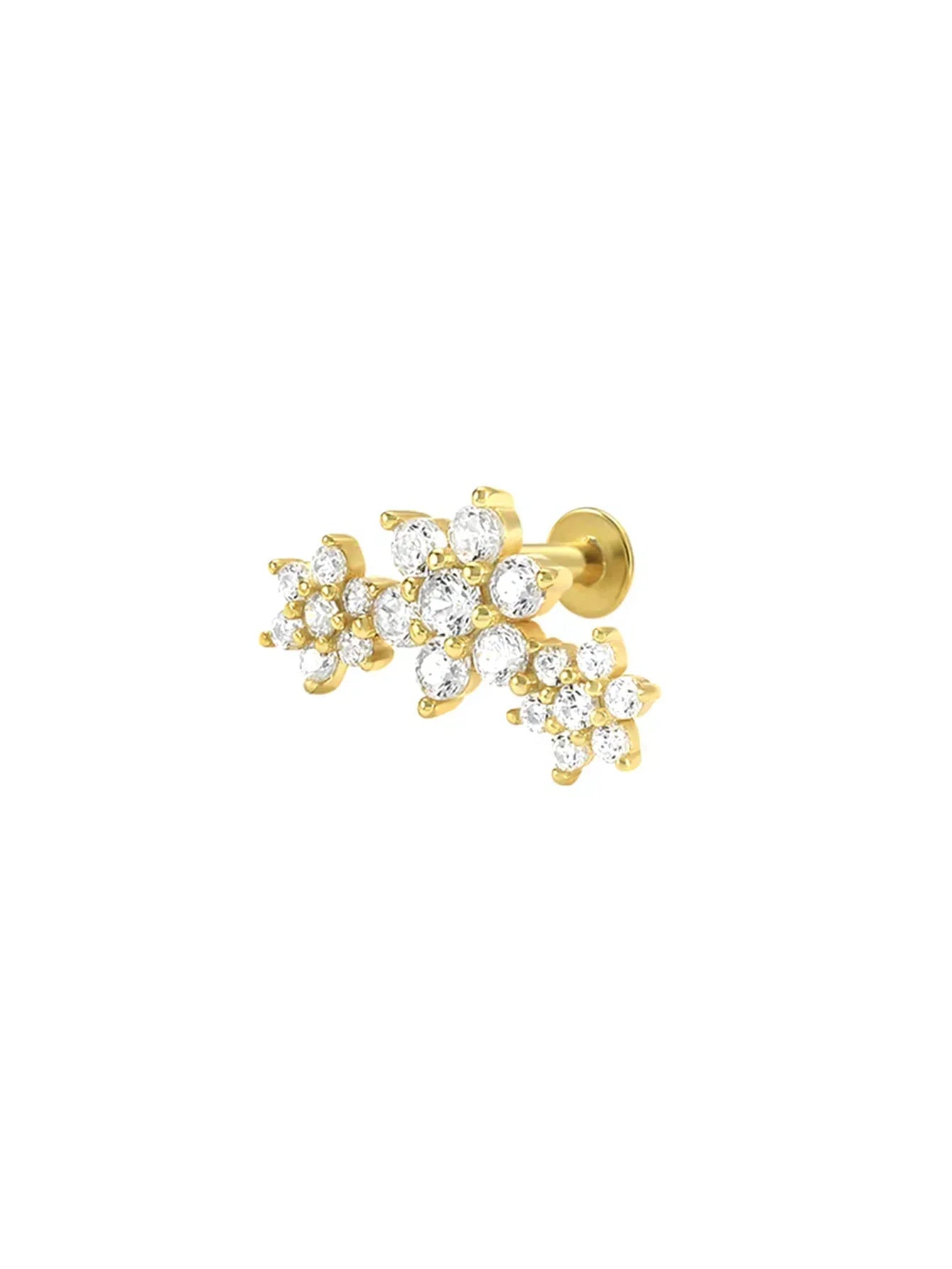Eva-Marie – Delicate gold earrings with a flowing shape.