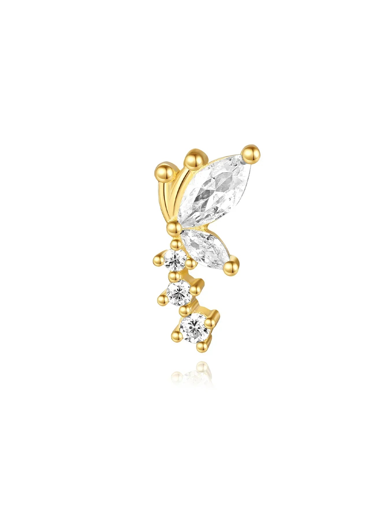 Eva-Marie – Delicate gold earrings with a flowing shape.