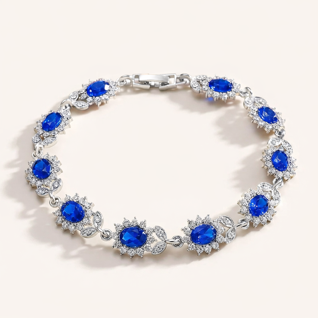 Alena – Sapphire bracelet with sparkling elements.