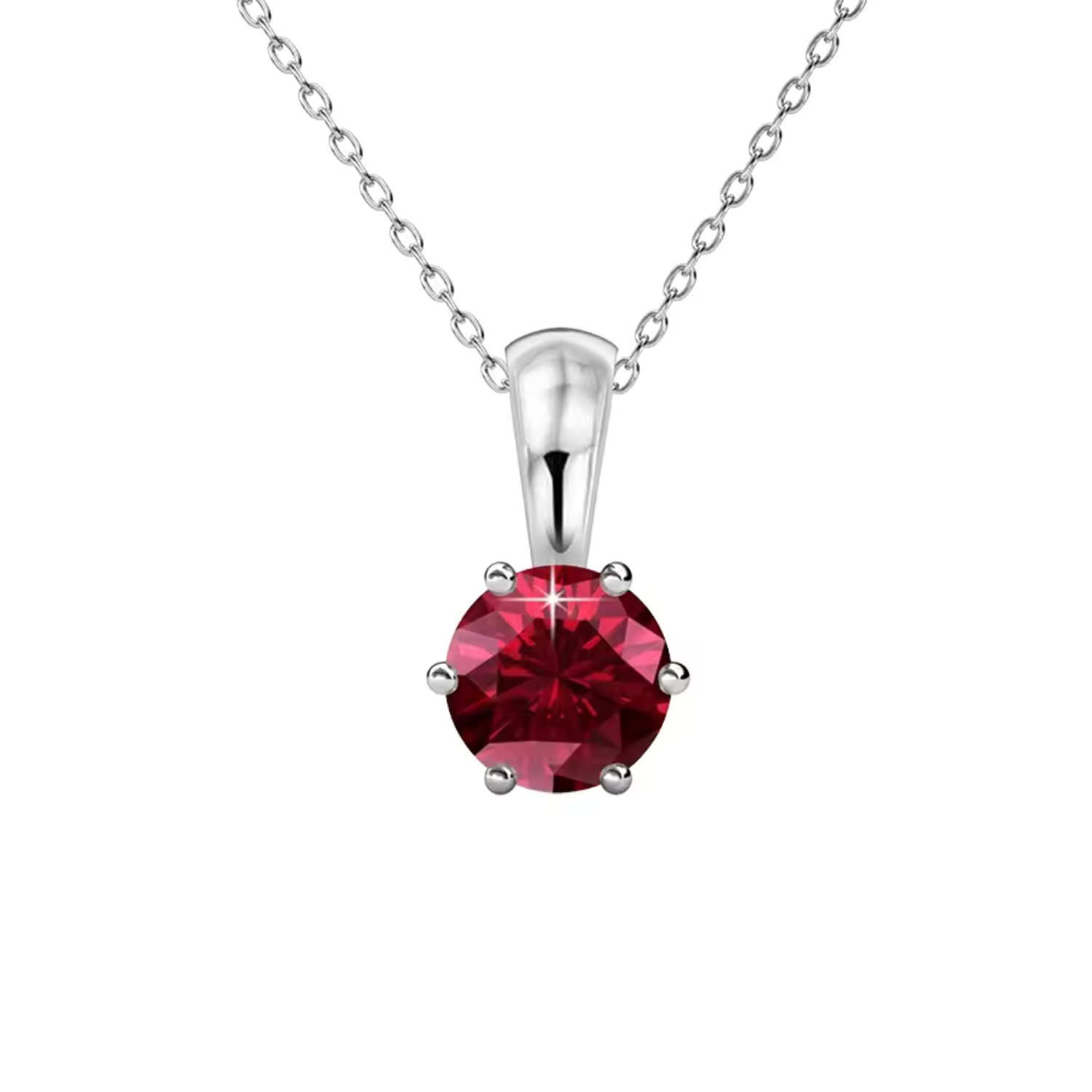 Monika-Luisa – Ruby pendant with a clear line.