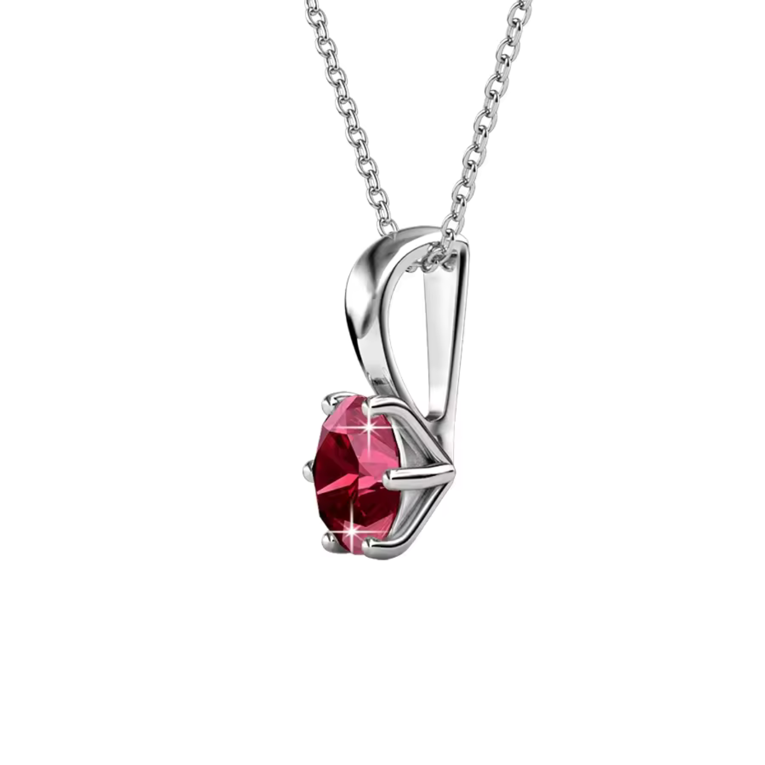 Monika-Luisa – Ruby pendant with a clear line.
