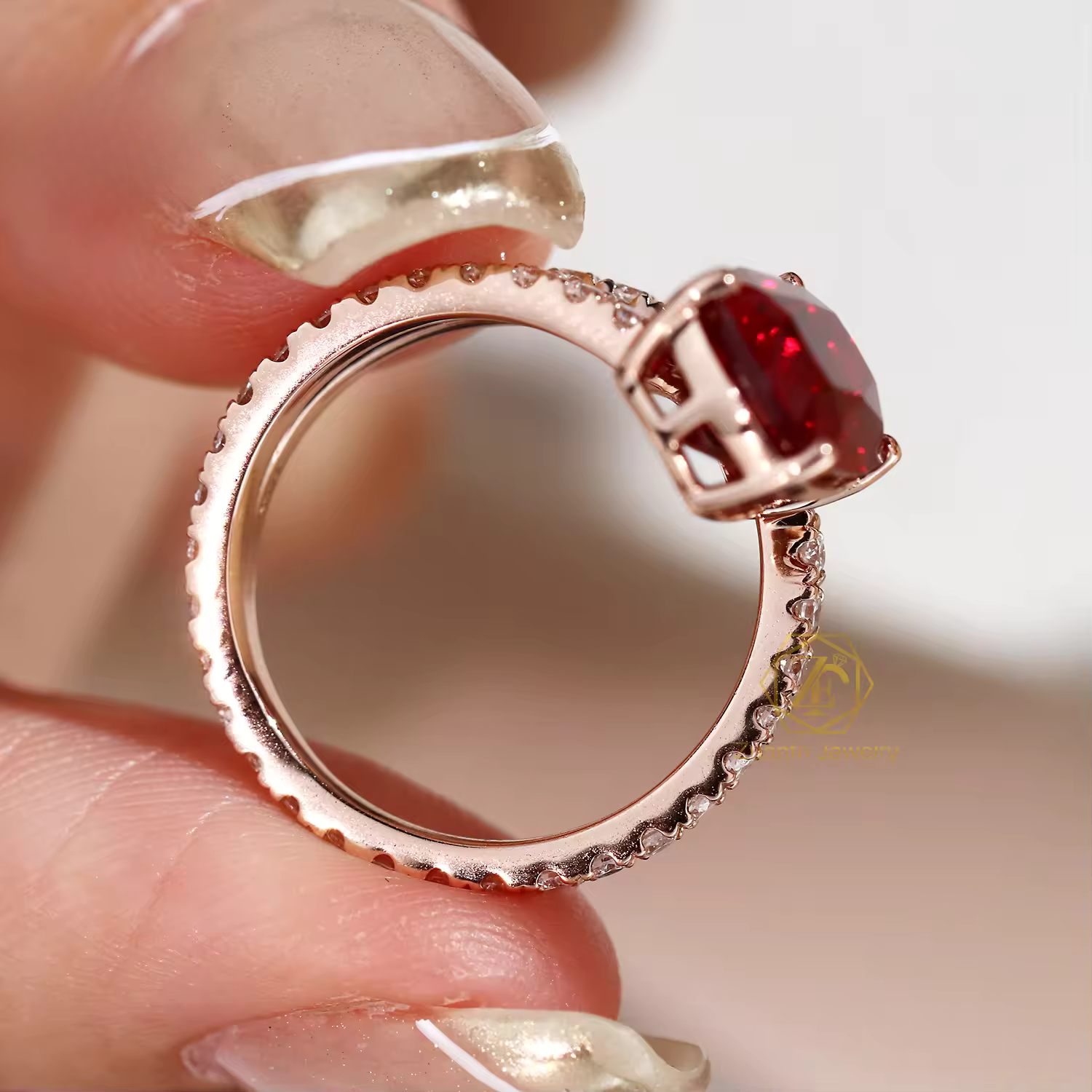 Ulla – Ruby Ring with Gold Setting