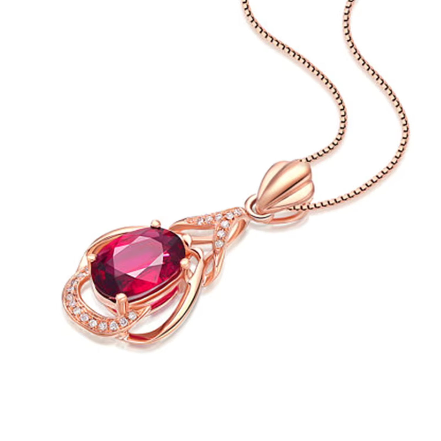 Eva – Ruby and Depth Pendant.