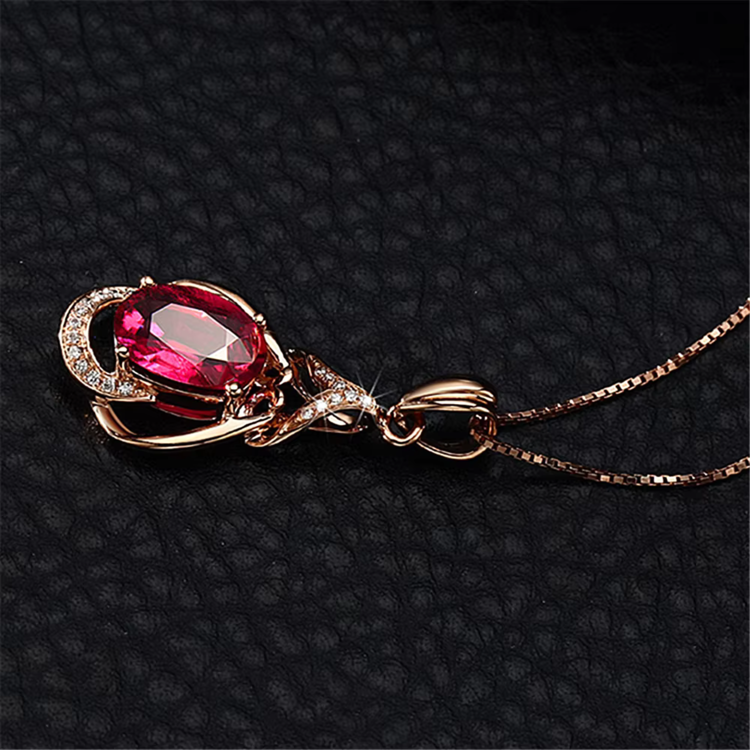 Eva – Ruby and Depth Pendant.