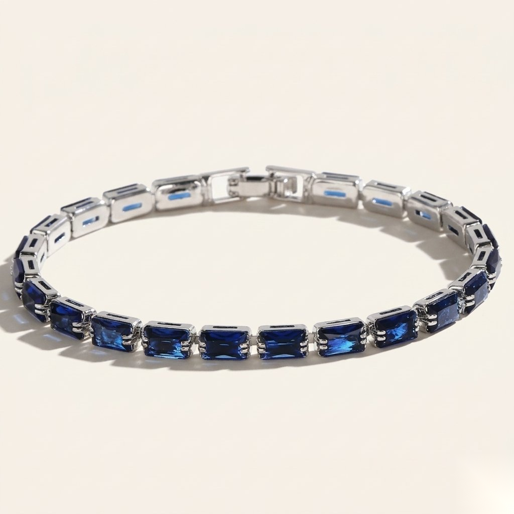 Alena – Delicate bracelet with luminous sapphires.