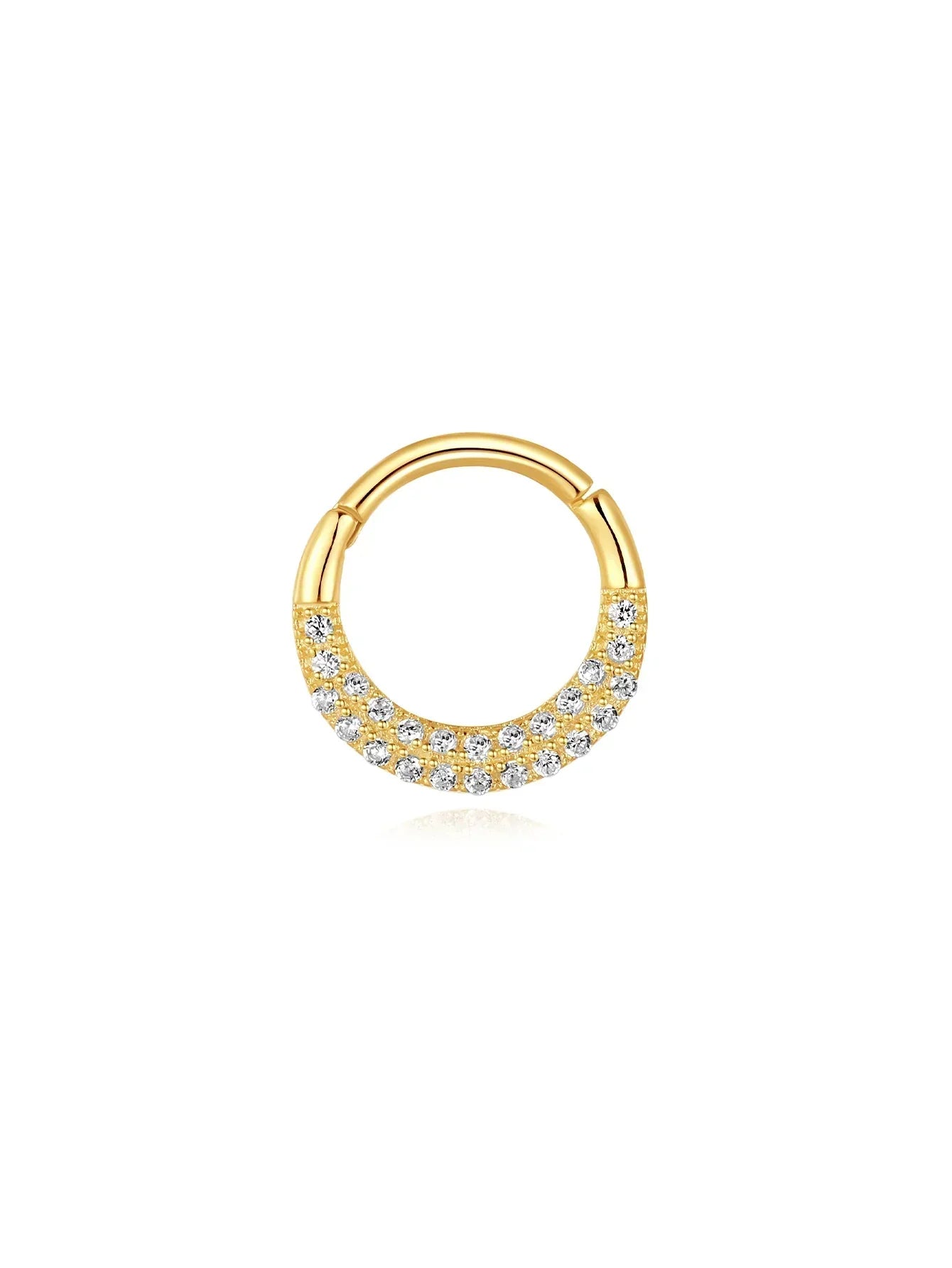 Helena – Gold earrings with an organic line.