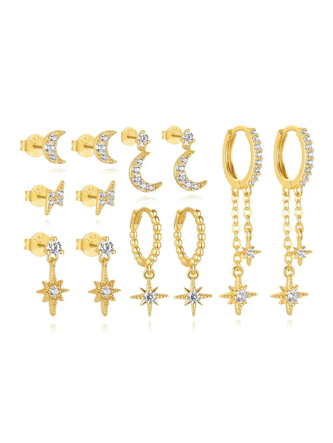 Pavlína – Delicati orecchini in oro dal look moderno.