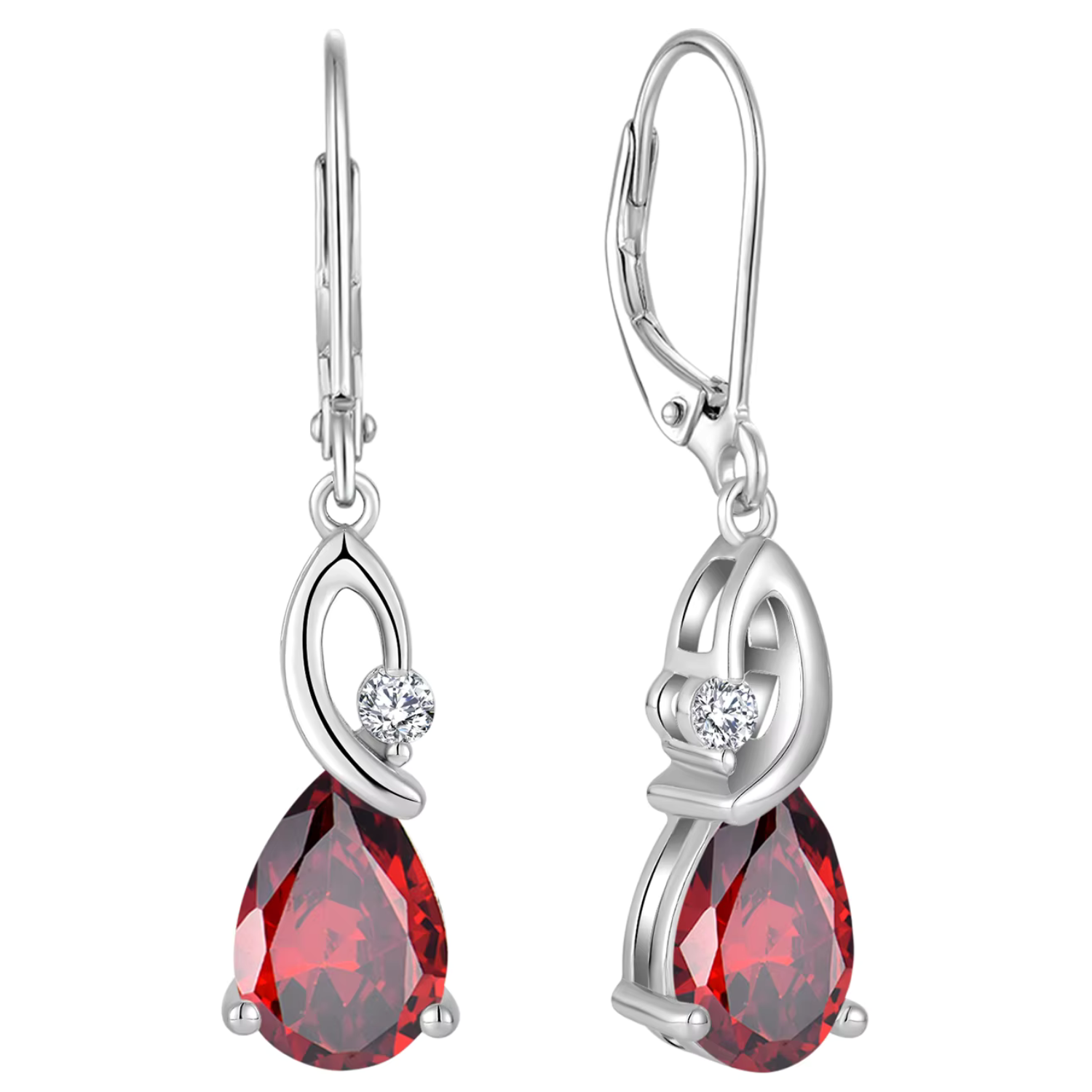 Elisa – Ruby filigree earrings.