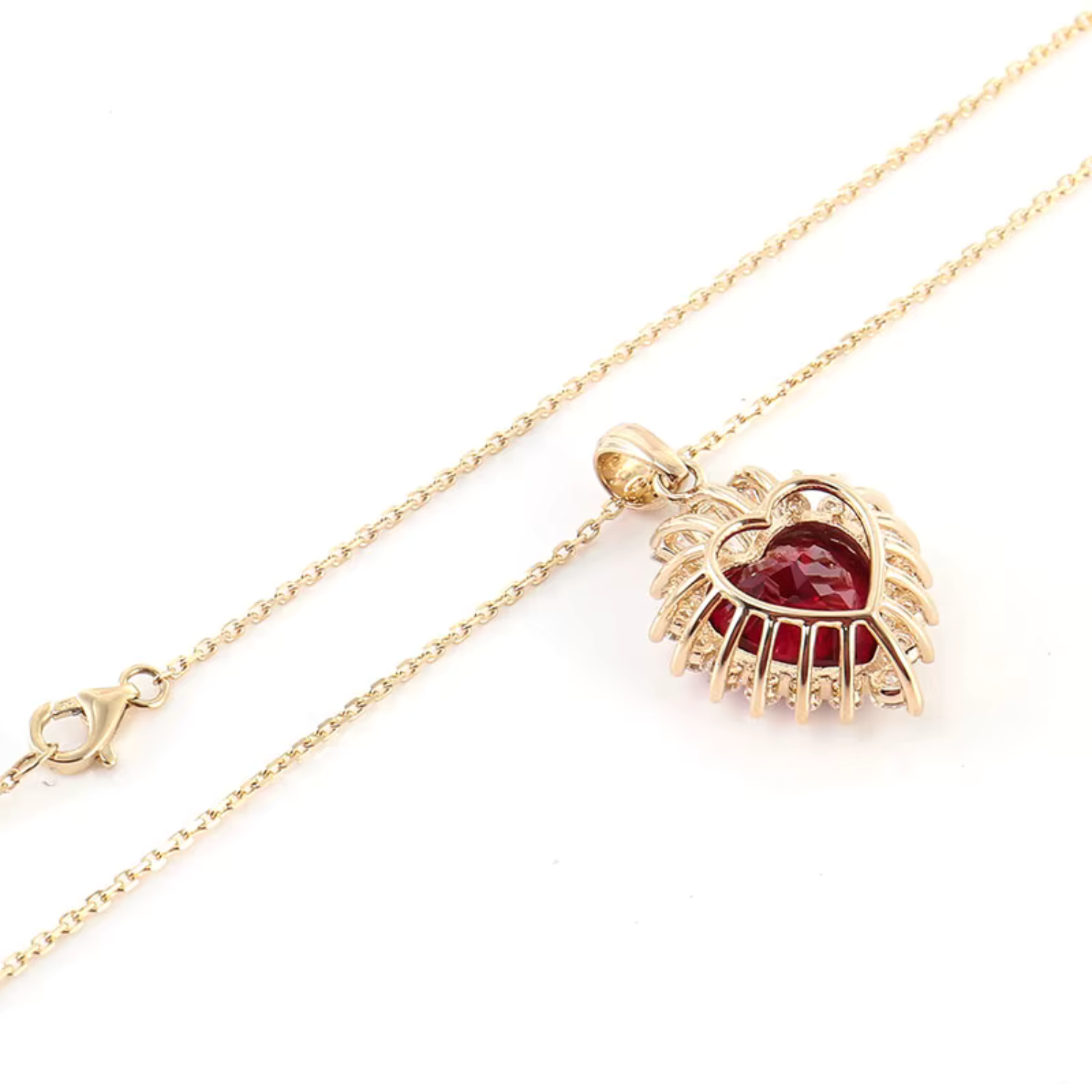 Beatrix – Ruby and Crystal Garland Pendant.
