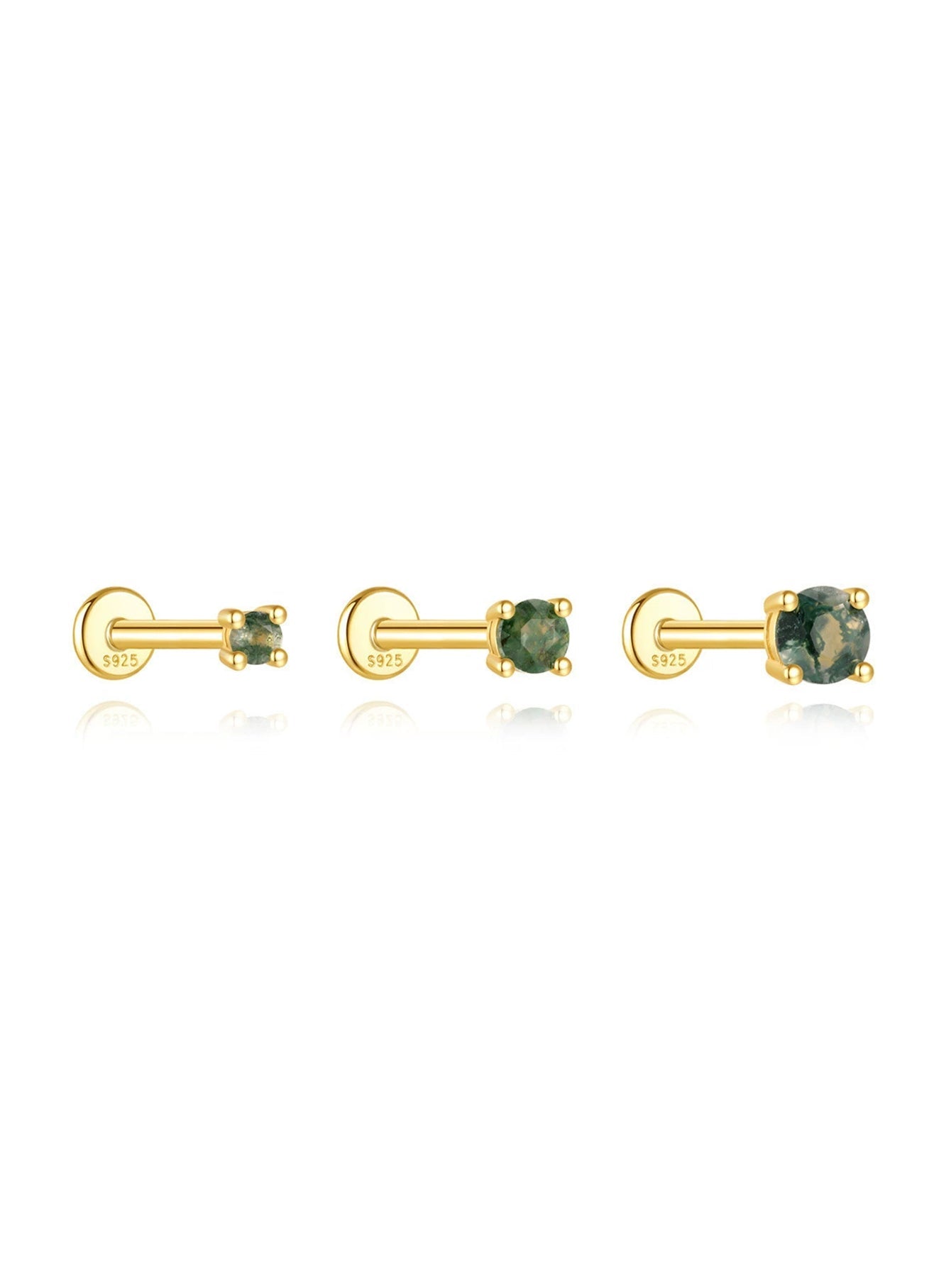 Luana – Gold earrings with a feminine line.