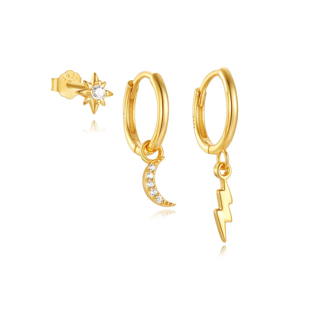 Elis – Delicate gold earrings with a soft line.