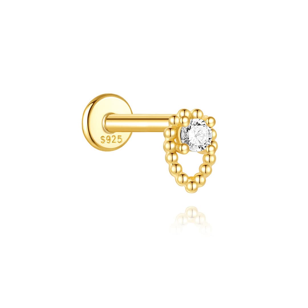 Marlena – Gold earrings with a luminous character.