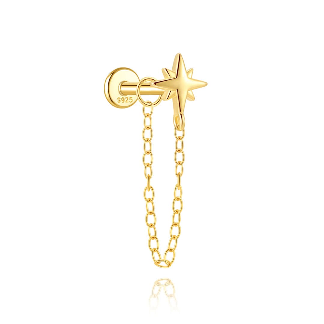 Marlena – Gold earrings with a luminous character.