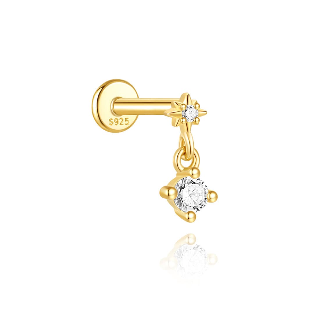 Marlena – Gold earrings with a luminous character.
