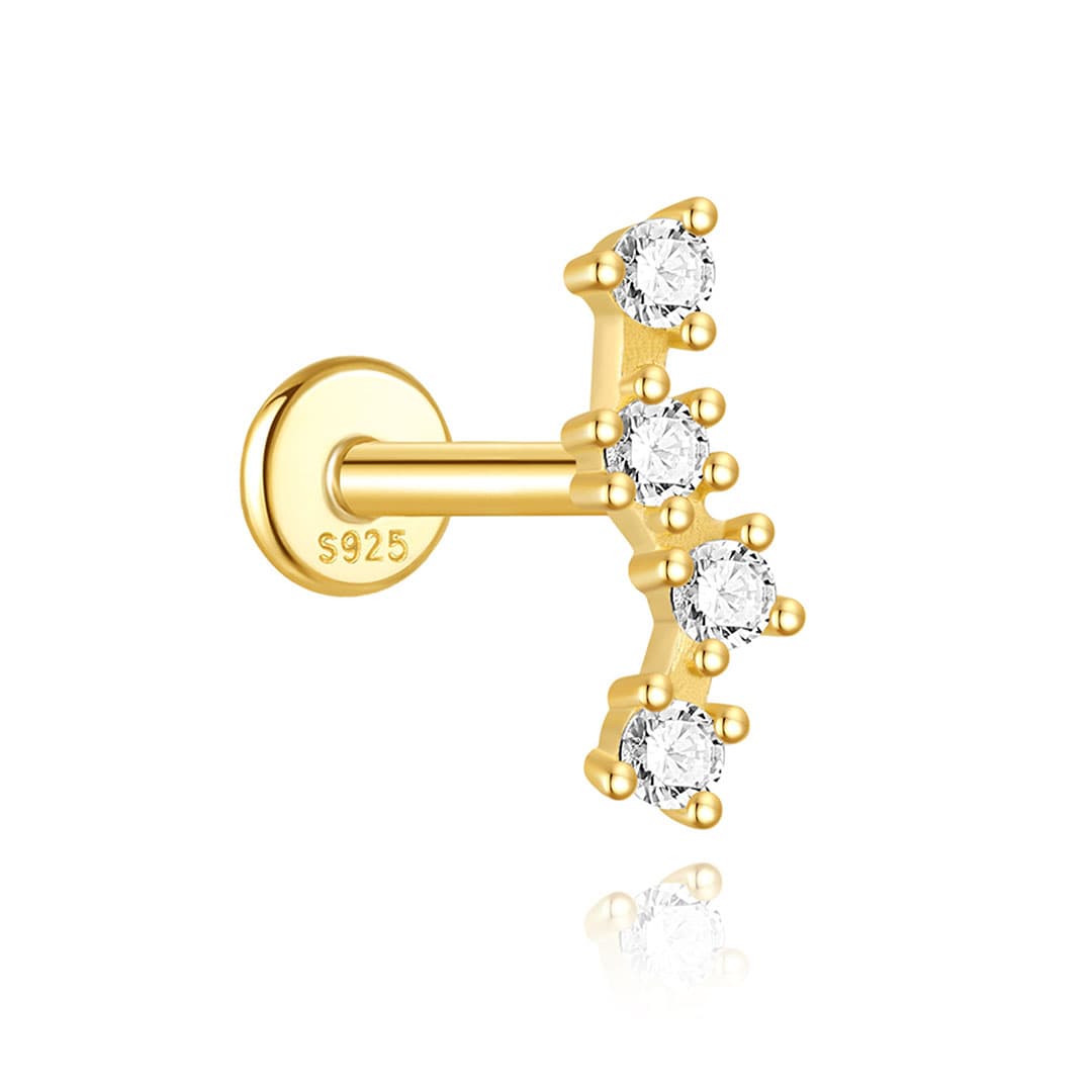 Marlena – Gold earrings with a luminous character.
