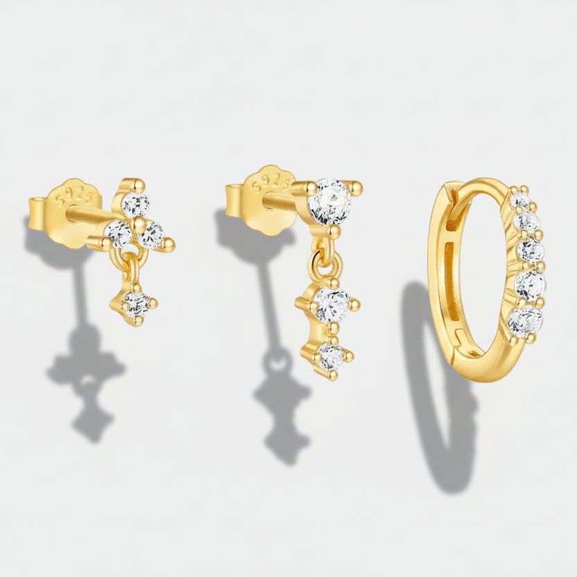 Eva – Gold earrings with simple shine