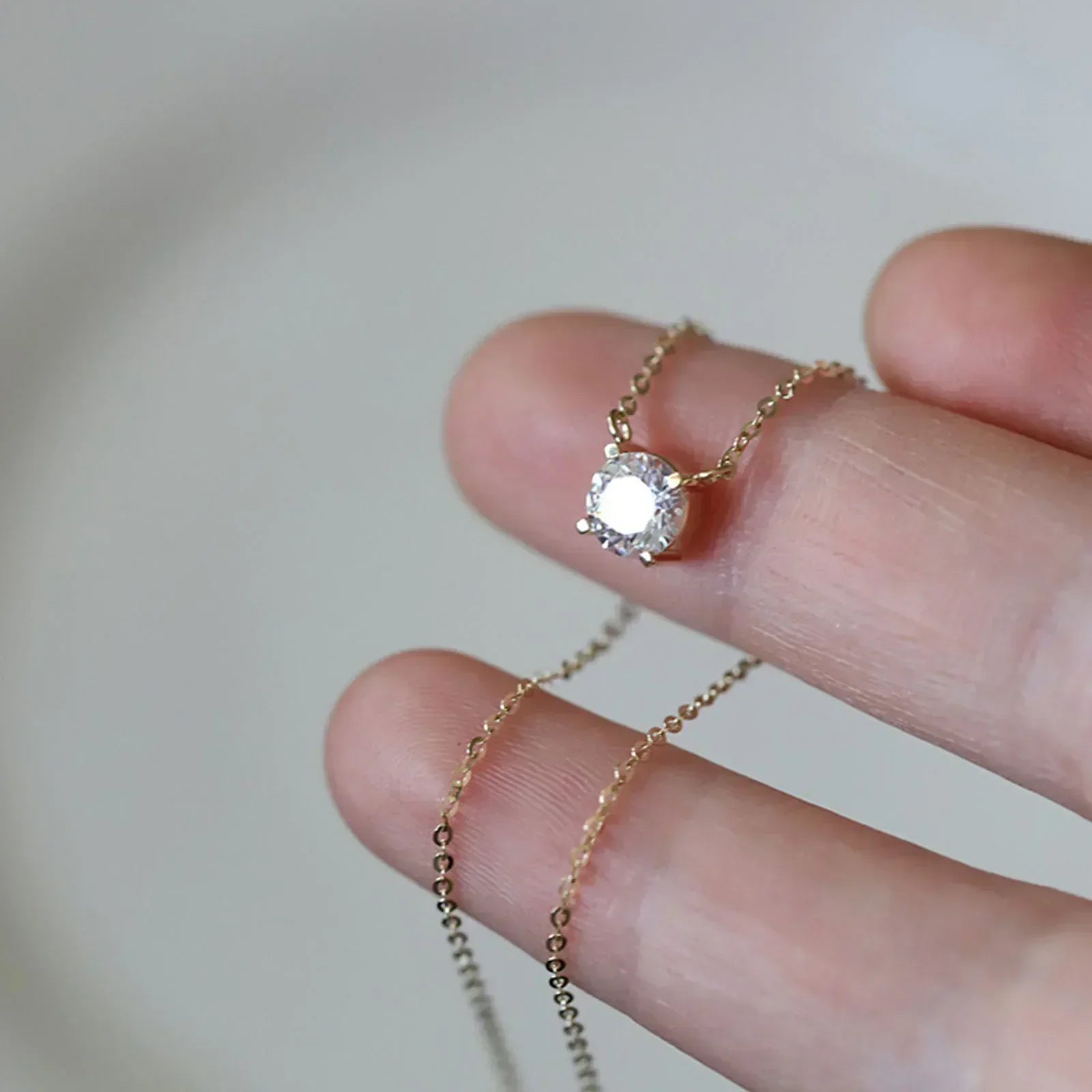 Rafaela - 18K Gold Plated Silver Zircon Necklace