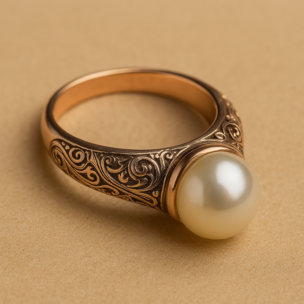 Theresia - Vintage Gold Ring with Pearls