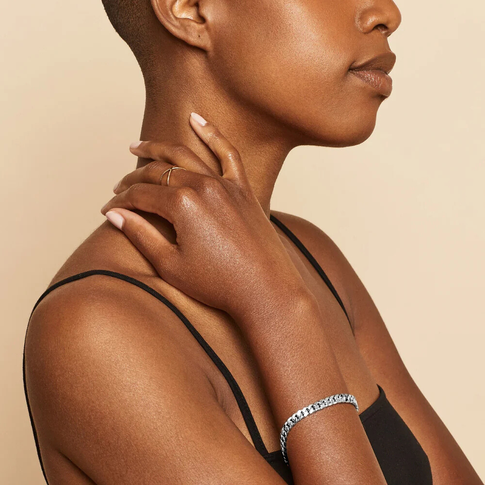 Collana cubana d'epoca | Oro bianco