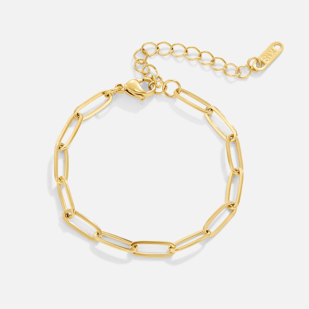 Gold bracelet with beads