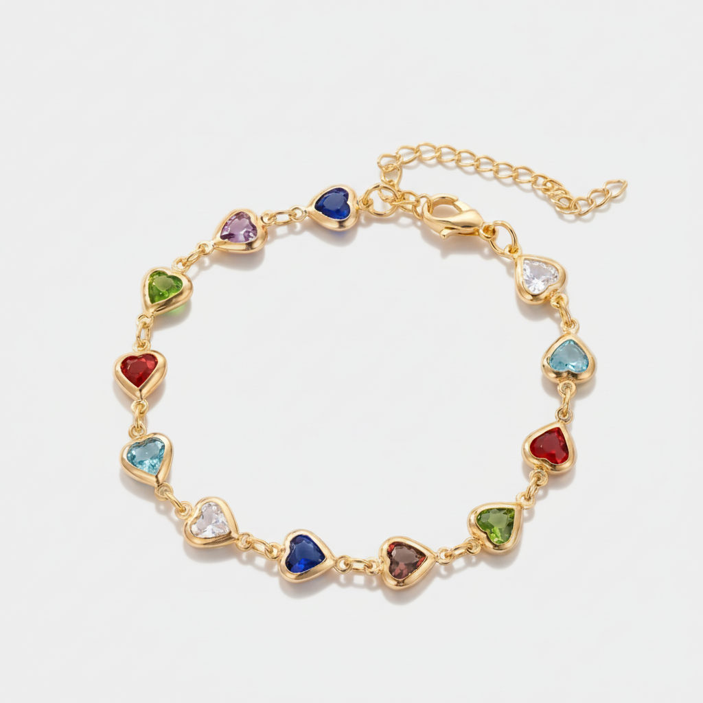 Unique heart-shaped bracelet
